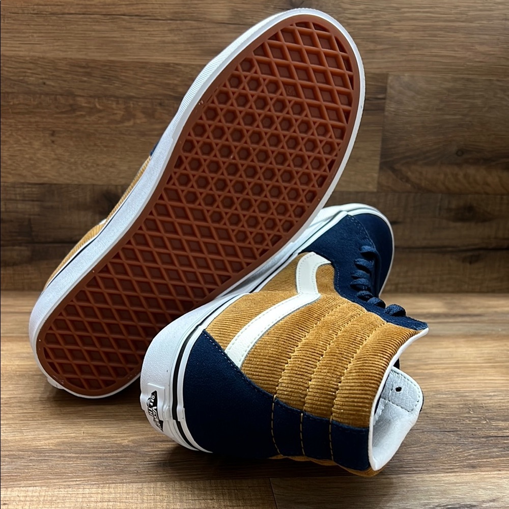 Vans Blue and Brown High-Top Sneakers - Picture 6 of 8